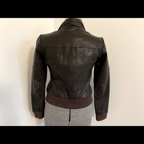 Soia & Kyo Leather Bomber Jacket - Picture 2 of 8